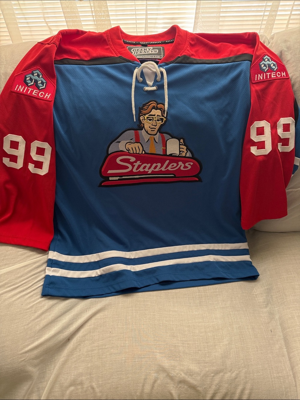 GeekyJerseys stapler 99  Size medium runs big